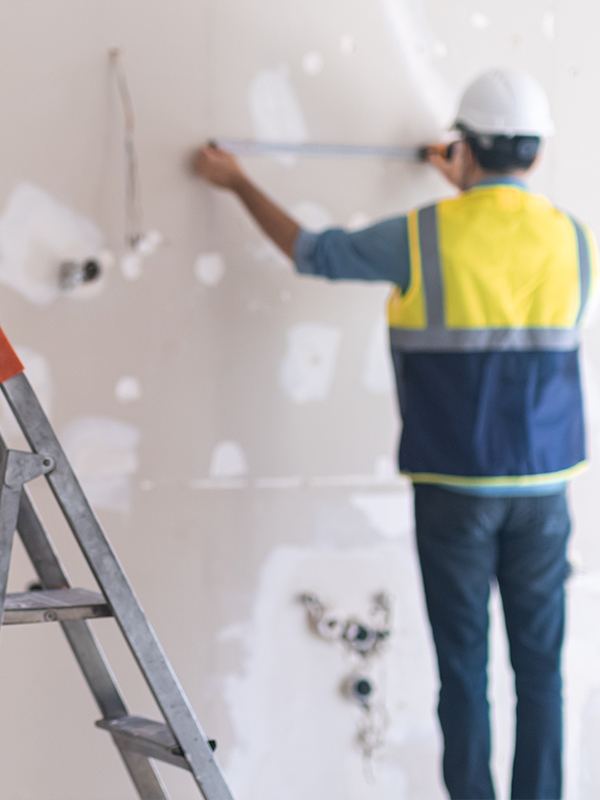 Repair work at the masjid