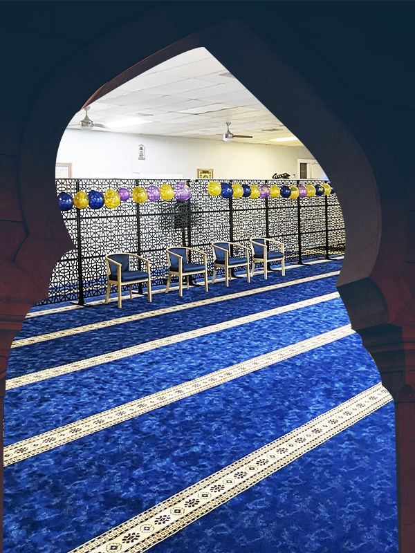 Prayer hall of the Islamic Center of the Treasure Coast